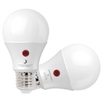 Dusk To Dawn Led Bulb With Dual Daylight Sensor On/Off Automatic Depends On Daylight Level 9 Watt 6000K Cool White Edison Screw E26 2 Pack