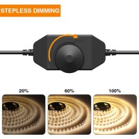 Warm Led Strip Lights,Onforu16.4Ft Dimmable Strip Lighting,3000K 5M 12V Tape Light, 2835 Leds Flexible Warm White Rope Light For Home,Kitchen,Under Cabinet,Bedroom,Non-Waterproof