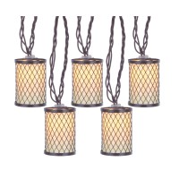 Niosta Lantern String Lights, Assembly-Free Waterproof Connectable Plug In Ul Listed Iron Decorative Japanese Lanterns For Bedroom Patio Indoor Outdoor Use, 9Ft 10 Lights