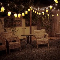 Niosta Lantern String Lights, Assembly-Free Waterproof Connectable Plug In Ul Listed Iron Decorative Japanese Lanterns For Bedroom Patio Indoor Outdoor Use, 9Ft 10 Lights