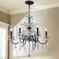 Saint Mossi 6 Light Crystal Chandelier Light Fixture Modern Chandelier Crystal Lighting K9 Crystal Pendant Raindrop Chandelier