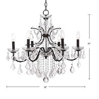 Saint Mossi 6 Light Crystal Chandelier Light Fixture Modern Chandelier Crystal Lighting K9 Crystal Pendant Raindrop Chandelier