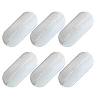 Dream Lighting Led 12Volt Oval Courtesy Light For Marine Boat Footwell Cabin Gallery Deck Companion Way Light-Stainless Steel Housing, Cool White, Pack Of 6