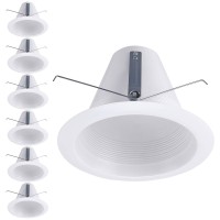 Torchstar 6 Inch Recessed Can Light Trim Air Tight Baffle Trim Icrated Antiglare 6 Inch Can Light Trim Selfflanged Recesse