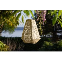 Allsop 32025 Led Outdoor Solar Lantern 11X10 Soji Stella Prism Pearl