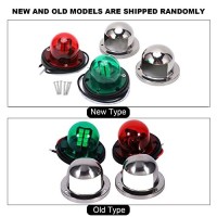 Keenso Boat Navigation Lights, 12V Stainless Bow Lights Marine Boat Yacht Light Led Red Green Sailing Signal Lights For Boats