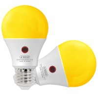 Dusk To Dawn Led Mosquito Bulb With Dual Daylight Sensor,Bug Free & On/Off Automatic Depends On Daylight Level,9 Watt,Edison Screw E26,Pack Of 2