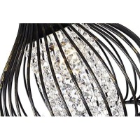 Edvivi 1-Light Crystal Chandelier Semi Flush Mount Ceiling Light Fixtures Modern Pendant Lamp For Hallway Bar Kitchen Dining Room Kids Room Bedroom, Antique Bronze Finish