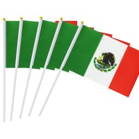 Kind Girl 25 Pack Hand Held Small Mini Flag Mexico Flag Mexican Stick Flag Round Top National Country Flagsparty Decorations Su