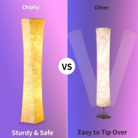 Chiphy Floor Lamp 61 Tall Lamps 7 Colors Changing And Dimmable Rgb Led Bulbs Remote Control And White Fabric Shade Cool Fo