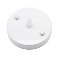 Binifimux Ceiling Canopy Kit, 2-Pack White Ceiling Plate Chassis Base Pendant Light Accessories 98Mm X 18Mm W Screw