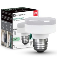 Xtricity Led Closet Puck Light Bulb, Dimmable, Flat Light Bulb11W (60W Replacement), 800 Lumens, 4000K Cool White, E26 Medium Base, Low Profile Led Light Bulb 120V, Ul Listed (1 Pack)