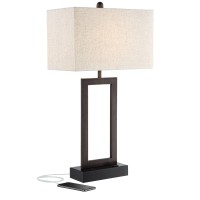 360 Lighting Todd Modern Minimalist Table Lamp With Usb And Ac Power Outlet In Base 30