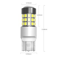 Alla Lighting T20 7443 7440 Led Strobe Flashing Brake Lights Bulbs, 6000K Xenon White Super Bright 2835 Smd 12V Dual Filament Blinking Stop Lights For Cars, Trucks 7441 7444 7442