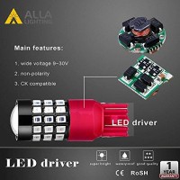 Alla Lighting Upgraded Version T25 3156 3157 Led Strobe Brake Lights Bulbs, Red Flashing Stop Lamp 3057K 4057K 3457 4114 4157Kx 3157Kk 3157Kx 3155 Super Bright 2835-Smd 12V