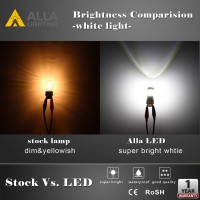 Alla Lighting T25 3157 3156 Led Strobe Brake, Back-Up Reverse Light Bulbs, 6000K Xenon White Super Bright 2835 39-Smd High Power 3056 3156 4057 3457 3057 3157 Flashing Lamps