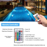 Swimming Pool Lights For Bathtub Fountain Hot Tub Waterproof Pond Light With Remote Home Party Vase Waterfall Fish Tank Christma