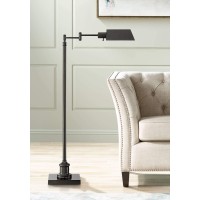 Regency Hill Jenson Traditional Adjustable Pharmacy Lamp Floor Standing Base Swing Arm 54 Tall Dark Bronze Metal Bright Downward Light For Living Room Reading House Bedroom