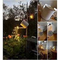 Soltuus Solar Fairy String Lights Outdoor, Multi Strand 180 Leds Watering Can Light, Waterproof Solar Powered Waterfall Lights, Warm White Firefly Bunch Lights