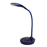 Bostitch Office Kt-Vled1502-Blue Gooseneck Led Desk Lamp With Usb Charging Port, Dimmable, Navy Blue