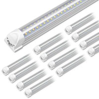 Kihung (12-Pack) 8Ft Led Shop Light Fixture, 75W, 9750Lm, 6000K, 96'' T8 Tube Light, 8 Foot Linkable Led Bulbs For Garage, Warehouse, V Shape, 8 Led Strip, Clear Lens, Hardwired Installation