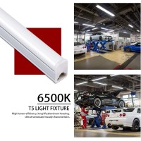 Kihung 8 Pack Led Shop Light 4Ft 20W 2200Lm 6500K Super Bright White T5 Integrated Fixture With Linkable Shop Light Corded