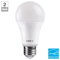 Cree Lighting Exceptional Series A19 Bulb, 2700K Dimmable Led Bulb, 60W + 815 Lumens, Soft White, 2 Pack