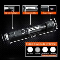 Flashlight, Nicron N7 600 Lumens Tactical Flashlight, 90 Degree Ip65 Waterproof Led Mini Flashlight 4 Modes- Best High Lumens Are For Camping, Outdoor, Hiking (Not Including Batteries)Gift