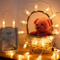 Magnoloran Led Photo Clips String Lights 40 Photo Clips Fairy Twinkle Lights Wedding Party Home Decor Lights For Hanging Photos