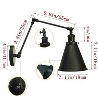 Dzsumy Industrial Wall Sconce Arm Angle Adjustable Vintage Wall Mount Light Sconces For Bedroom,Living Room,Study Room Or Office