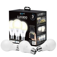 Geeni A19 (3 Pack) White Led Smart Light Bulbs, Dimmable, Works With Alexa And Google Home, Requires 2.4Ghz Wifi