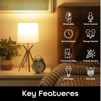 Geeni A19 (3 Pack) White Led Smart Light Bulbs, Dimmable, Works With Alexa And Google Home, Requires 2.4Ghz Wifi