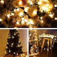 Rathun Globe String Lights 49 Feet 100 Led,8 Modes Fairy Plug In Indoor String Lights For Bedroom,Classroom,Outdoor, Patio,Garden,Party,Wedding-Warm White