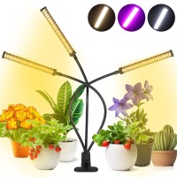 Led Grow Light, 150W 258Led Desk Clip Plant Lamp Full Spectrum For Indoor Plants Growing, Strong Clamp & Flexible Gooseneck Artificial Light For Plants Growth, 3 Modes With Timer (Adapter 12V 3A)