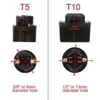 Material ABS Copper Fit to Voltage 12V24V Compatible Bulbs T5 17 18 27 37 58 70 73 74 79 85 86 206 207 286 306 307 308 406 407 2721 etc Installation Instrument Cluster Twist Lock Plug and Play Package include 10 Sockets not include lights