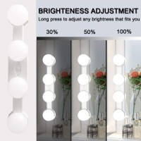 Cordless Rechargeable Led Vanity Mirror Light With Daylight Bulbs For Bathroom Makeup And Dressing Tables