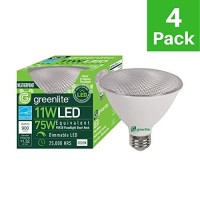 Led Par30 Short Neck Dimmable Flood Light Bulb, 11W (75W Equivalent), 900 Lumens, 3000K Bright White, 120V, Indoor/Outdoor, Energy Star Certified, Ul Listed (4 Pack)