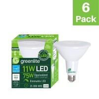 Greenlite Led Par30 Long Neck Dimmable Flood Light Bulb, 11W (75W Equivalent), 850 Lumens, 3000K Bright White, Indoor/Outdoor, Weatherproof, 120V, Energy Star Certified, (4 Pack)