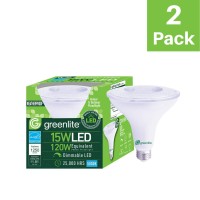 Led Par38 15W Dusk To Dawn Photocell Flood Light Bulb, 3000K Bright White, 1250 Lumens, Weatherproof, Dimmable, E26 Base, 120V, Energy Star, (2 Pack)