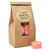 Candy Corn - 12 Pack - Scented Tealight Candles - Soy Beeswax Blend - Handmade In The Usa - Candeo Candle - Halloween Scents