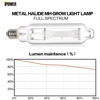 Ipower Glbulbm400A Grow Light Bulb Metal Halide Conversion Lamp For Plants With High Par Enhanced Blue And Violet, 400W Mh, Spectrums Cct 6000K