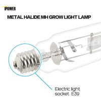 Ipower Glbulbm400A Grow Light Bulb Metal Halide Conversion Lamp For Plants With High Par Enhanced Blue And Violet, 400W Mh, Spectrums Cct 6000K