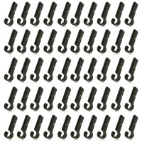 Hyamass 50Pcs Helmet Clips For Headlamp, Headlamp Hook Clip Hardhat Clips (50Pcs)