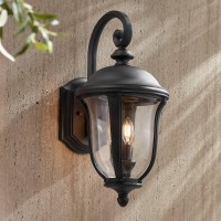 John Timberland Park Sienna Vintage Outdoor Wall Light Fixture Black 22 1/4