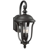 John Timberland Park Sienna Vintage Outdoor Wall Light Fixture Black 22 1/4