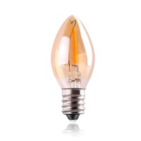 Sphoon C7 0.5W Led Candelabra Base Bulb Replace 5W E12 Edison Candle Night Light Bulb (Amber Glass 2200K, 100 Pack)