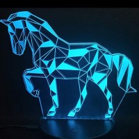 Bjyhiyh 3D Horse Lamp Horse Gifts For Girls Boys Kids Remote Control 16 Colors Changing Children Night Light Horse Toys