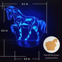 Bjyhiyh 3D Horse Lamp Horse Gifts For Girls Boys Kids Remote Control 16 Colors Changing Children Night Light Horse Toys