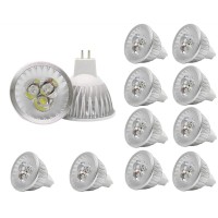 Mr16 Led Bulbs Mr16 3W Led Cool White Light Bulbs Gu5.3 Mr16 Led Bulbs 12V 3 Watt Led Spotlight Bulbs For Landscape Recessed Track Lighting,20W Halogen Equivalent,Pack Of 10