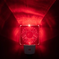 Spectra479 - Red Led Dim Night Light For Bedrooms & Bathrooms [2 Pack] - Biorhythm Safe - (Circle)